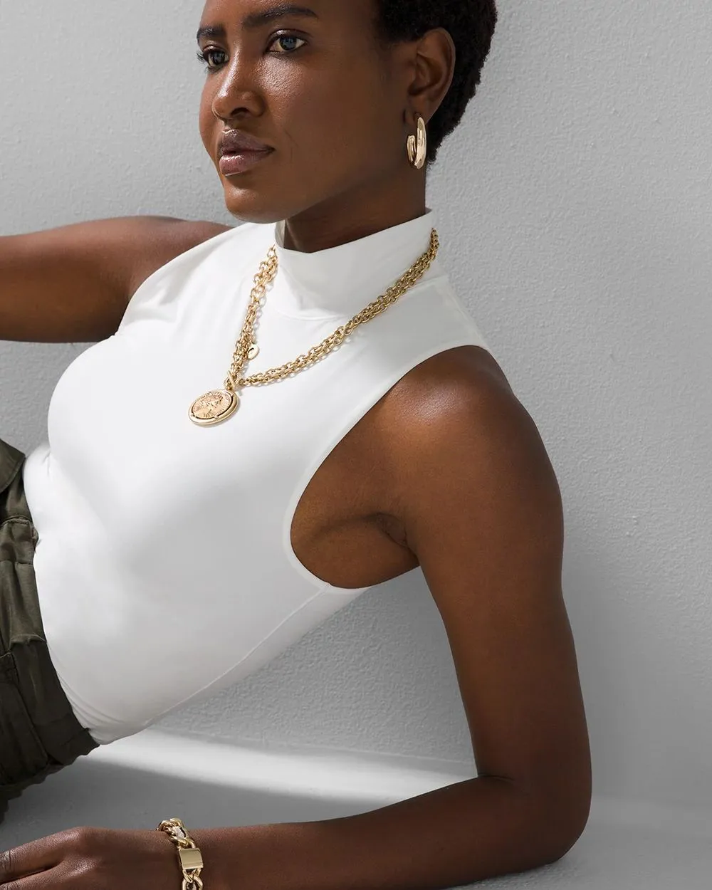 WHBM® FORME Mock Neck Tank