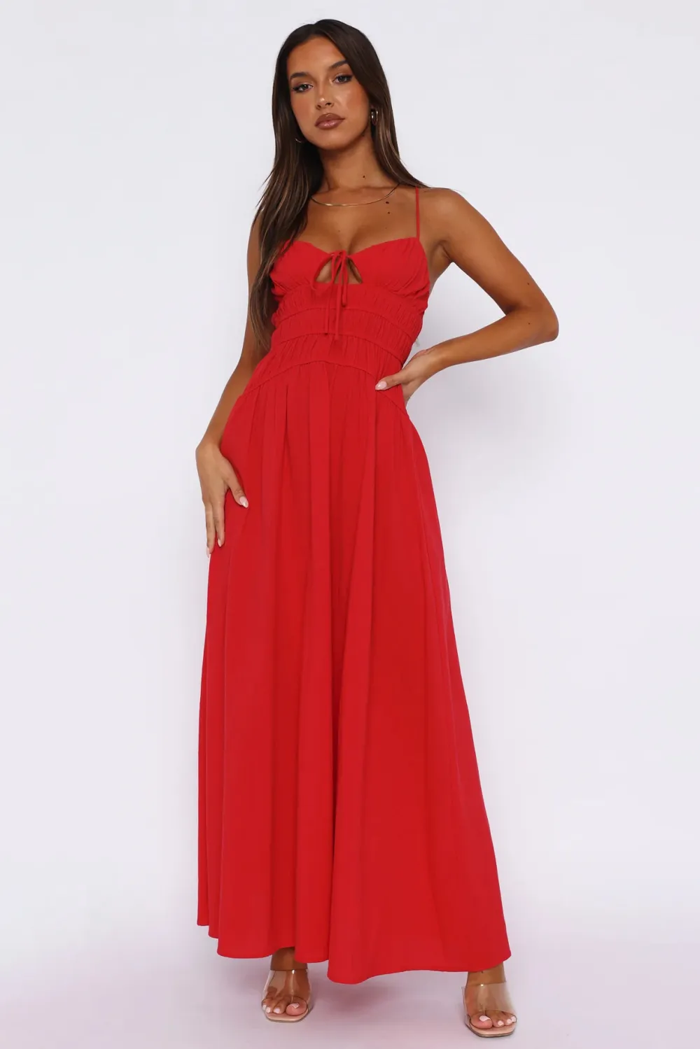 Late Morning Maxi Dress Red