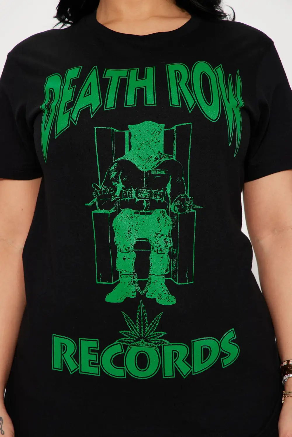 Death Row Records Front Screen Tshirt - Black