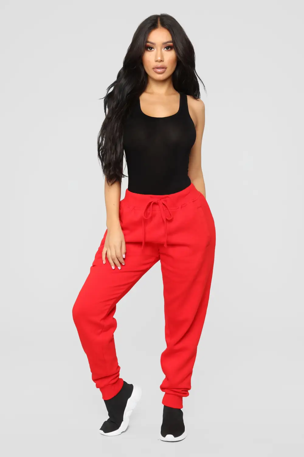 Davina Basic Tank Bodysuit - Black