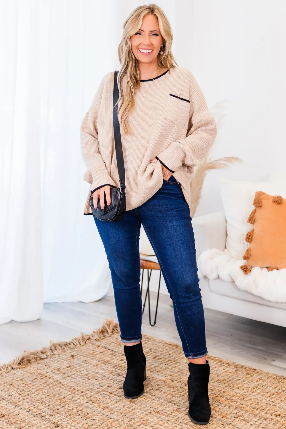 Can't Keep Going Sweater, Taupe