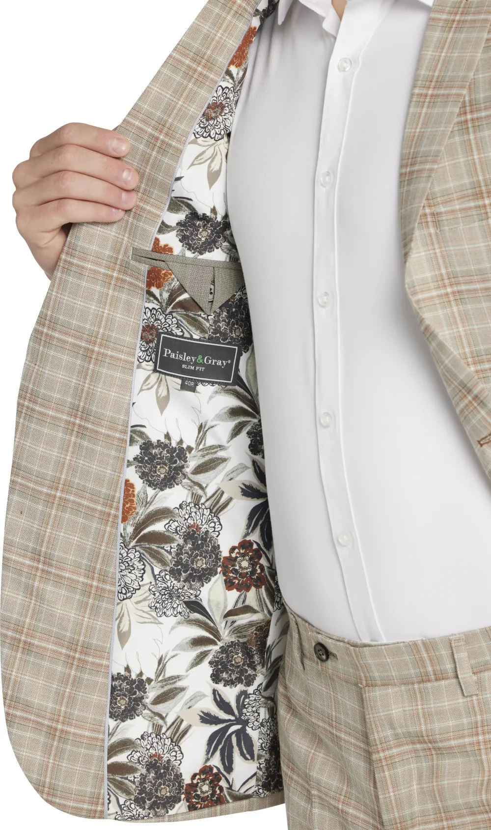 Paisley &Amp; Gray Slim Fit Suit Jacket