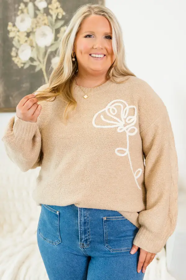 Don't Think About You Sweater, Brown