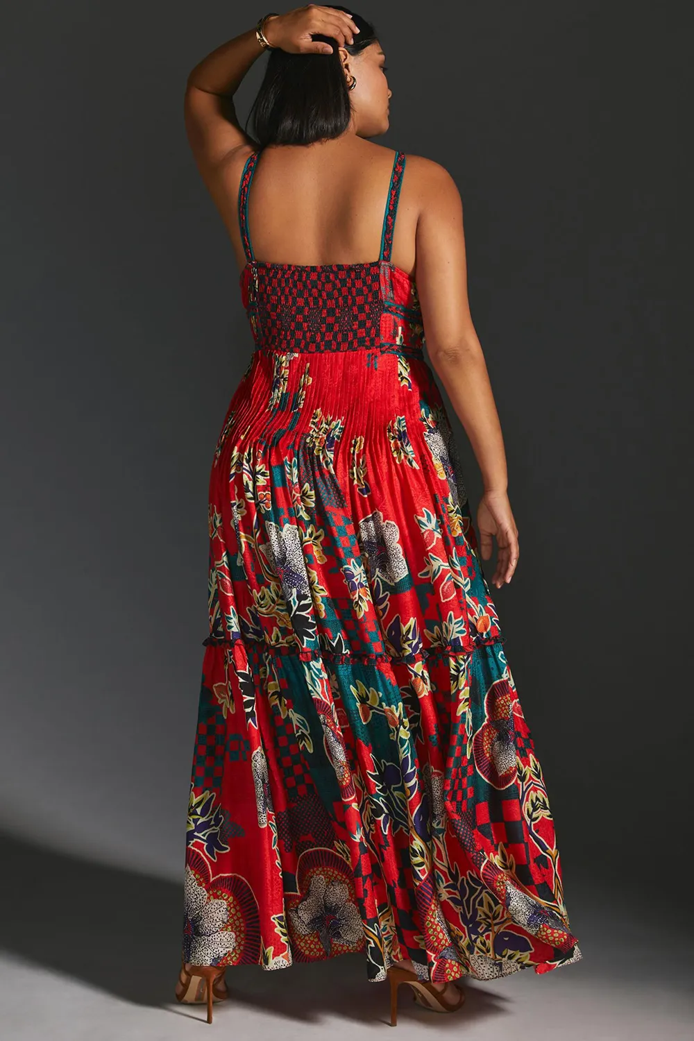 Bhanuni by Jyoti Pleated Floral Midi Dress
