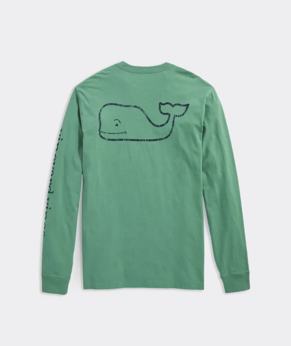 Vintage Whale Long-Sleeve Pocket Tee