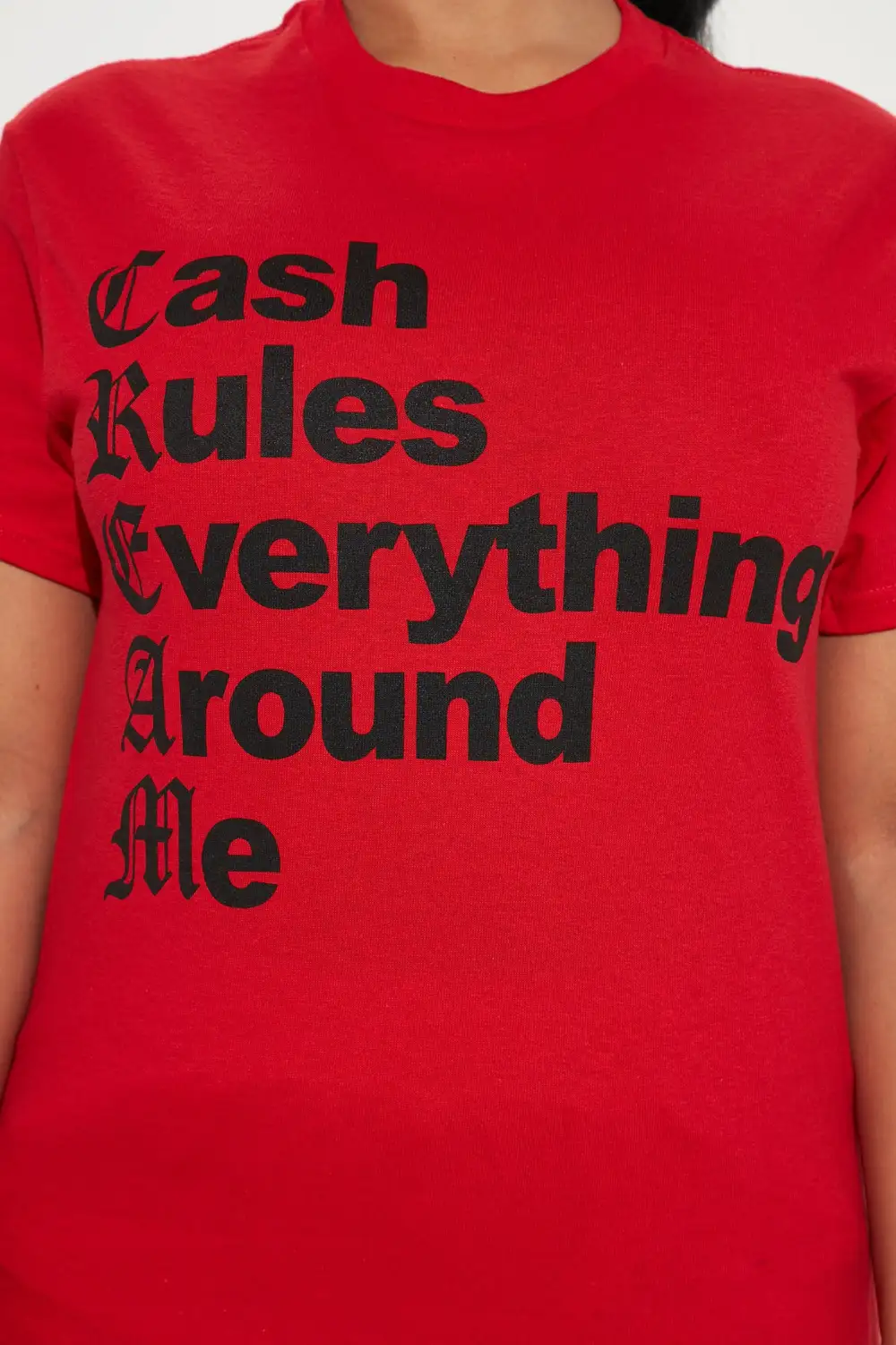 Monetary Motivation Graphic Tee - Red