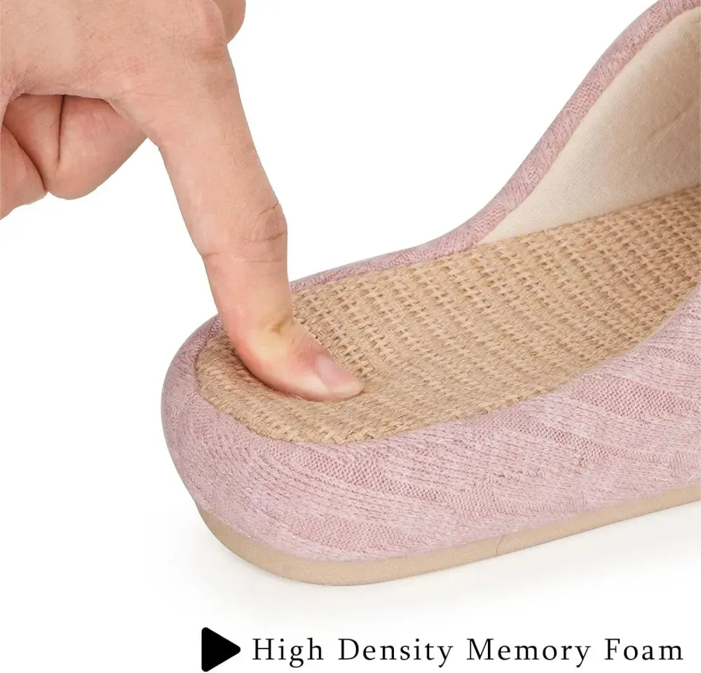 Slippers for Women Memory Foam Open Toe House Slippers Cute Comfy Bedroom Slides Slip on Slippers for Summer Indoor
