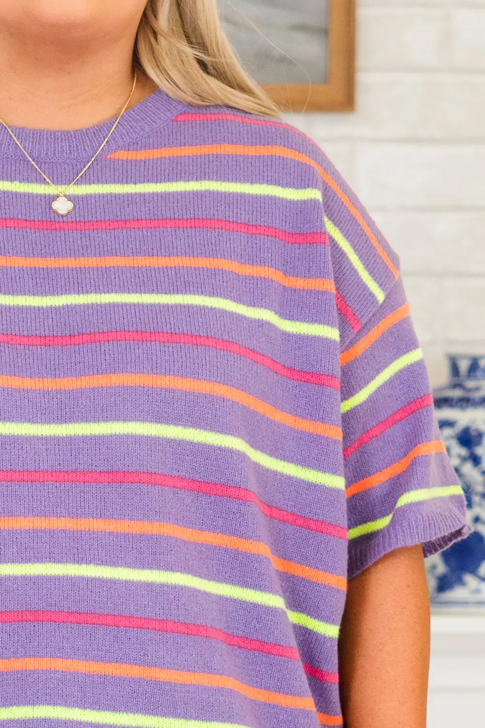 Meet You At Noon Sweater, Purple