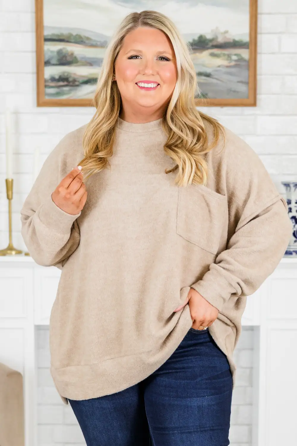 Just Take A Break Sweater, Ash Mocha