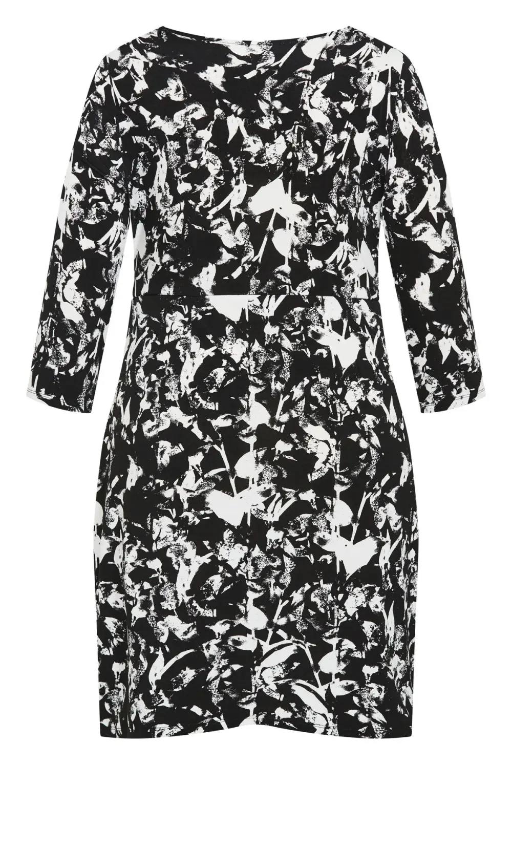 Evans Mono Markings Mini Wrap Dress