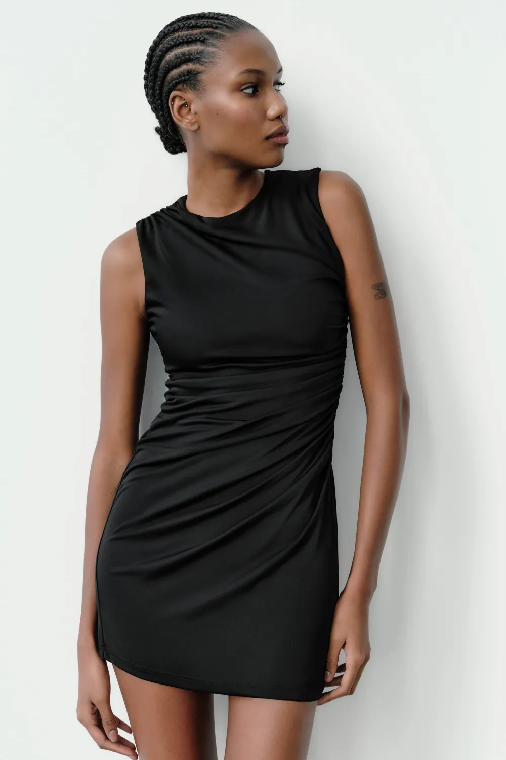 GATHERED SHORT DRESS