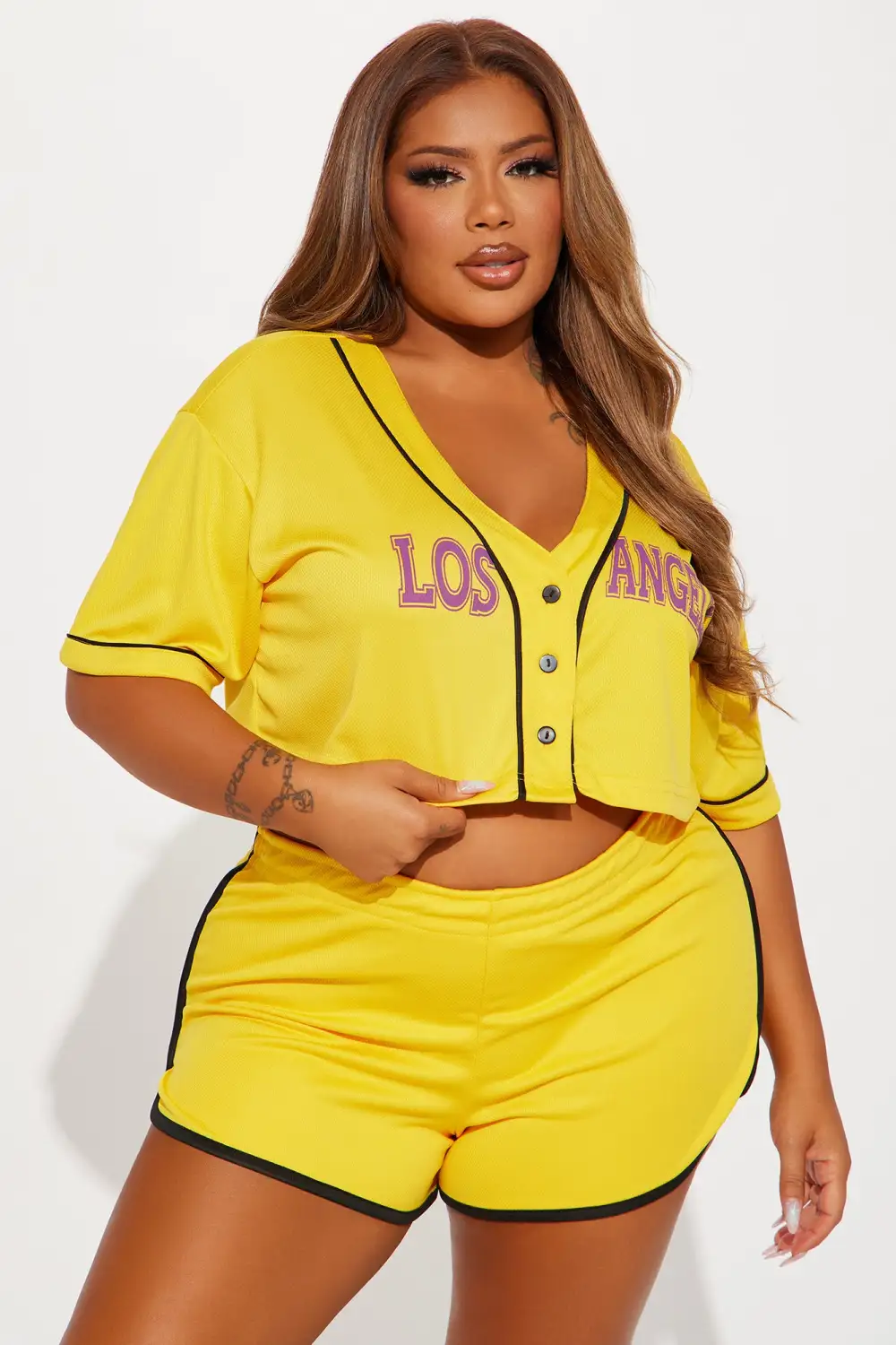 City Girl Short Set - Yellow