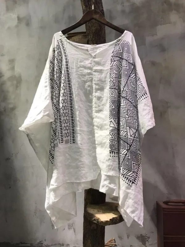 Women's casual cotton and linen tops