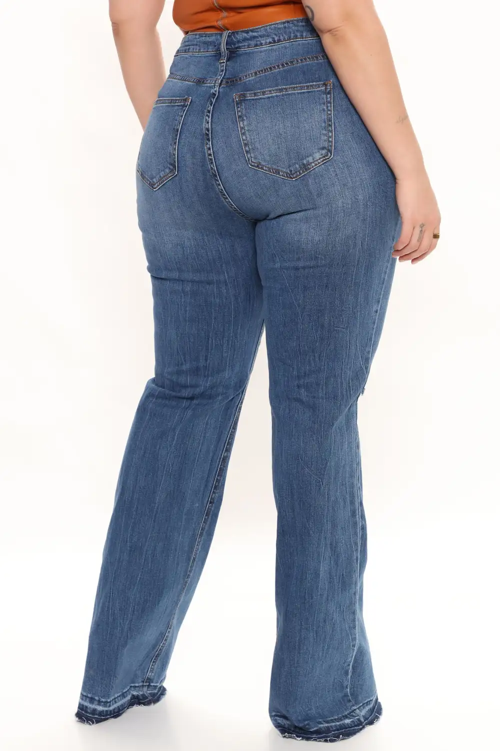 Tall Road Tripper Ripped Stretch Flare Jeans - Dark Wash