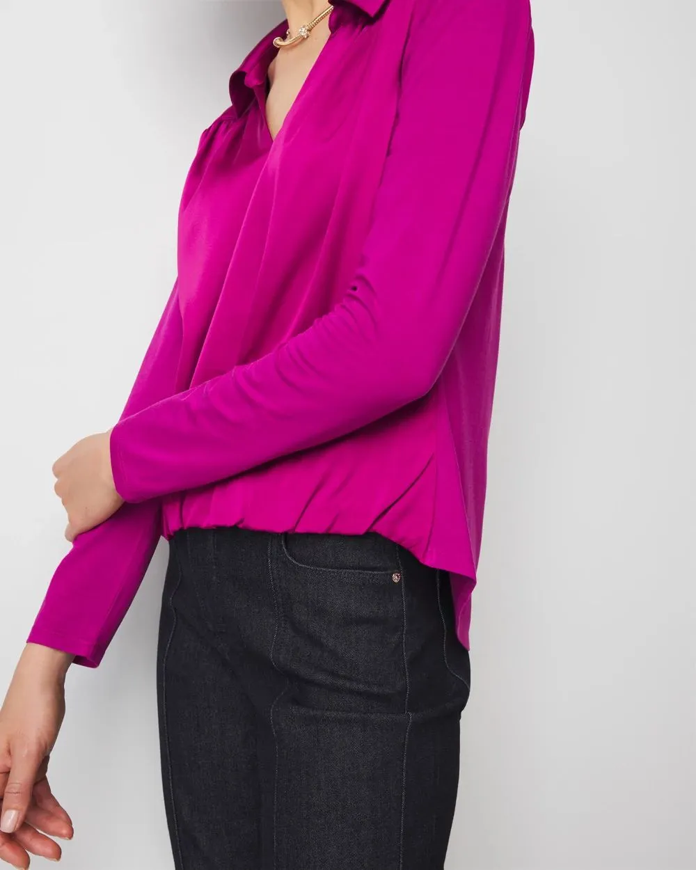 Woven Front Tee