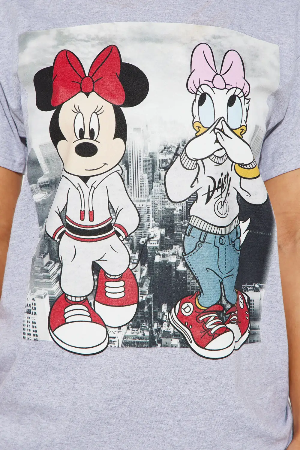 Minnie & Daisy Graphic Tshirt - Heather Grey