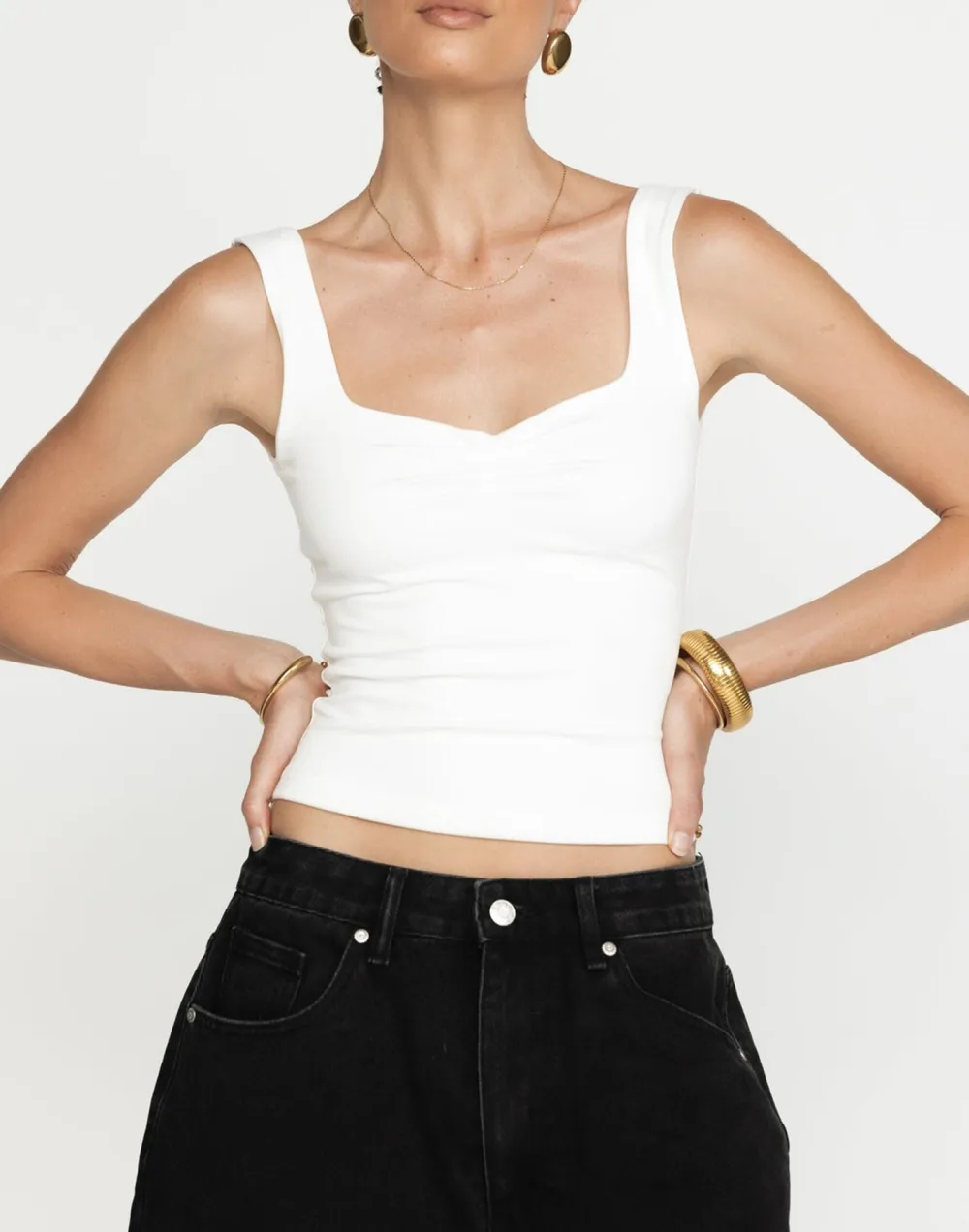 Elegant Solid Color Heart-Shaped Women's Vest