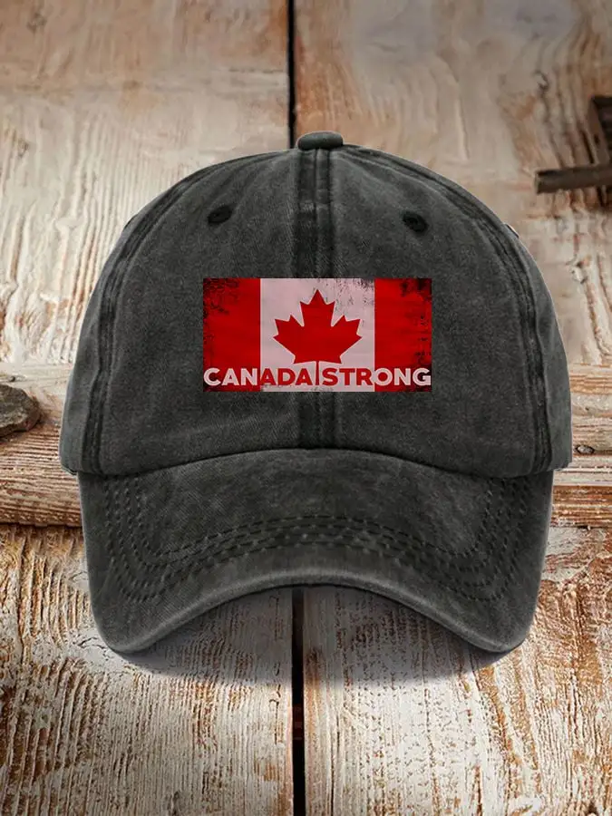 Canada Strong Flag Print Casual Unisex Hat