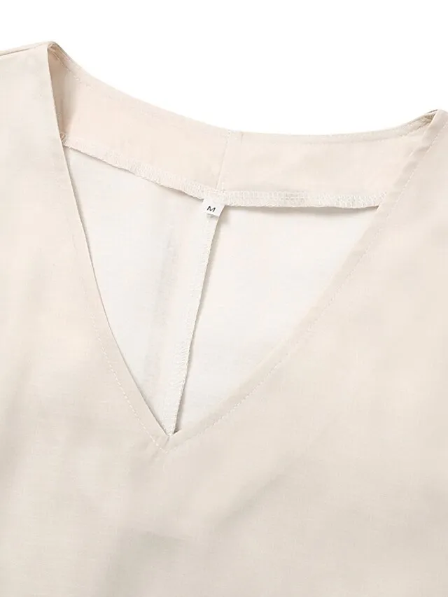 Women's Casual Dress Shift Dress Midi Dress White Blue Green Short Sleeve Flower Print Summer Spring V Neck Basic Vacation Summer Dress 2023 S M L XL XXL 3XL