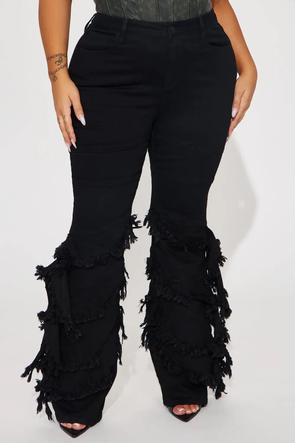 Making A Connection Stretch Bootcut Jeans - Black