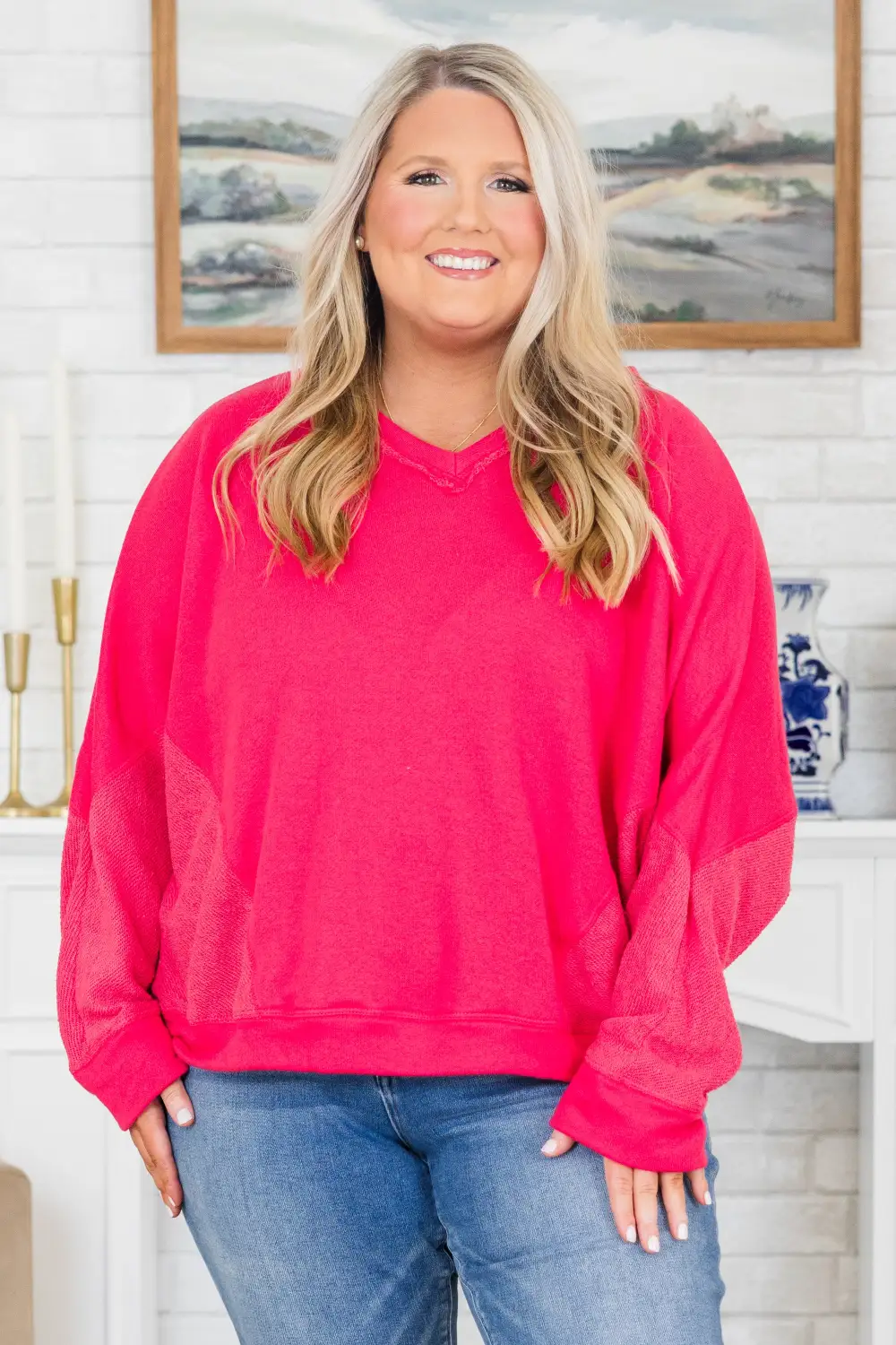 Get Together Sweater, Fuchsia
