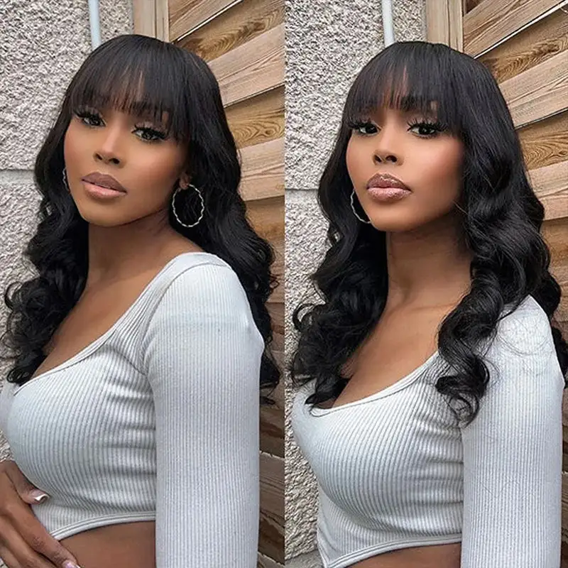 One Wig Two Styles | Glueless 5x5 Body Wave Lace Closure Wig With Removable Bangs