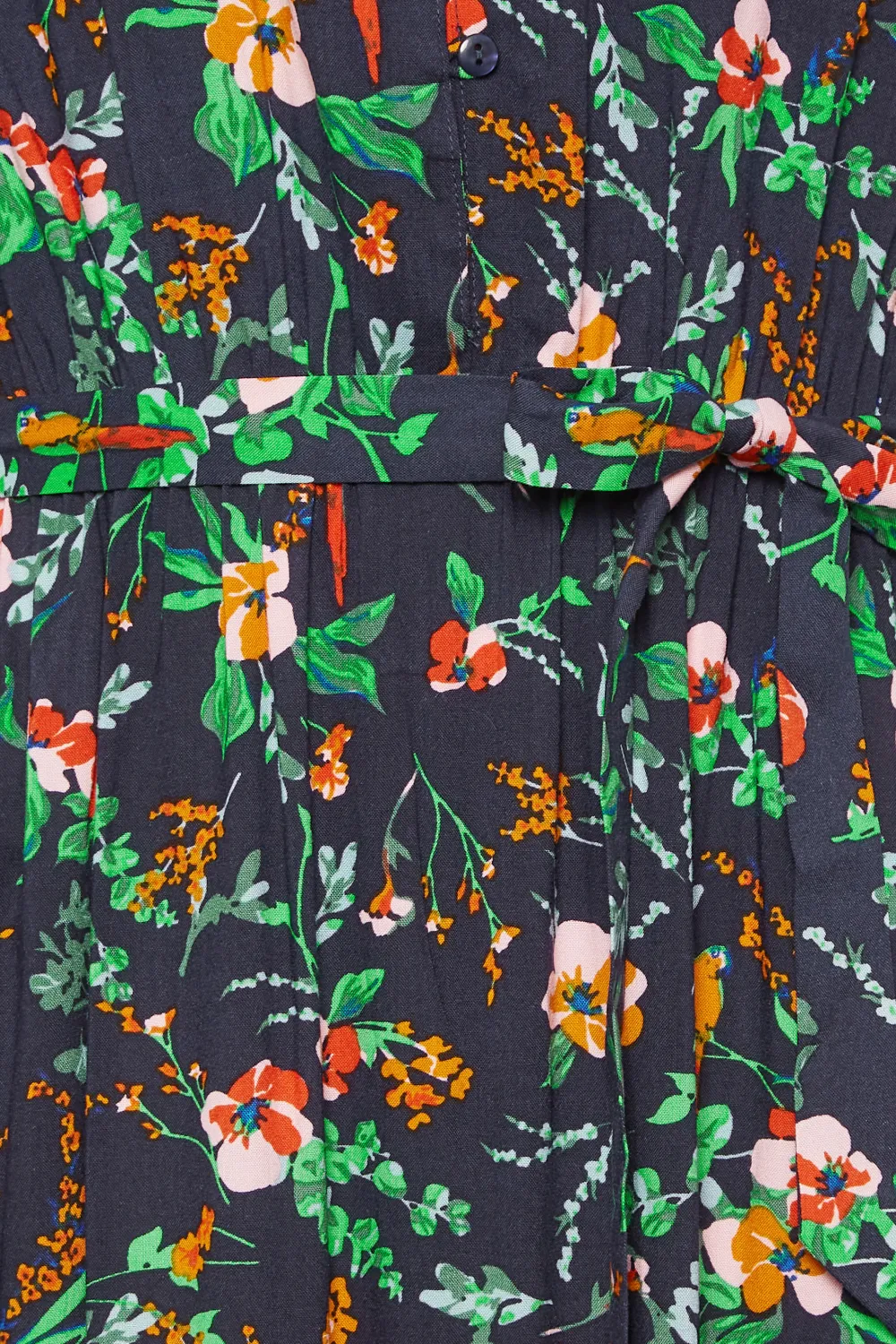 LTS Tall Navy Blue Floral Print Frill Sleeve Maxi Dress