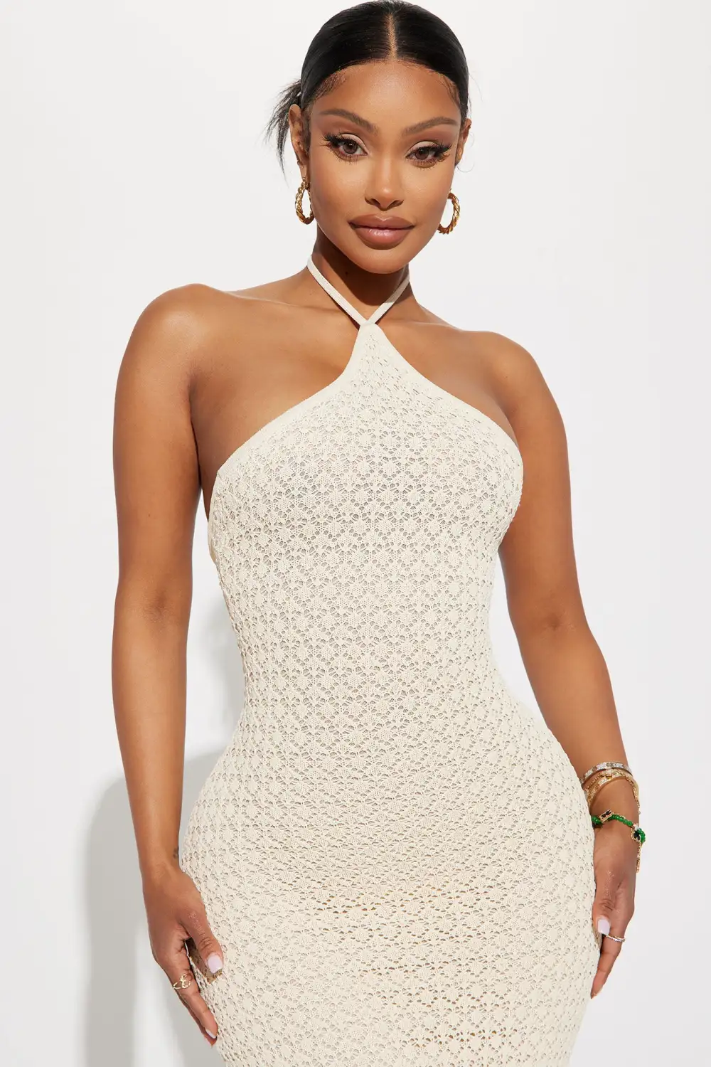 Pack Your Bags Crochet Maxi Dress - Ivory