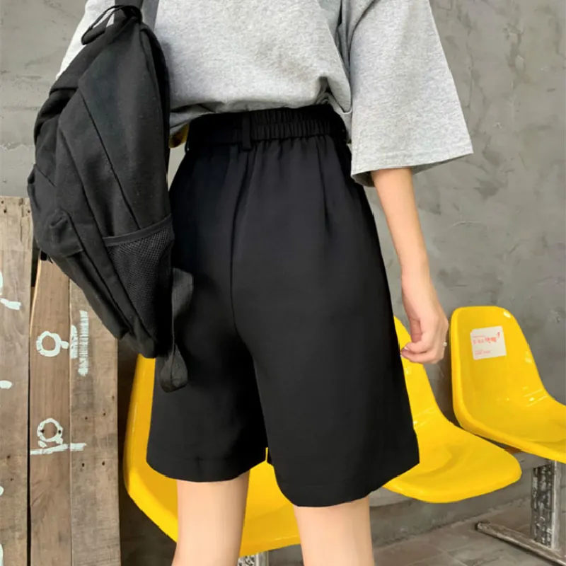 Women's suit straight five-point pants