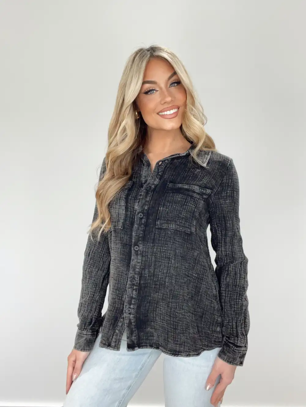 Mineral Wash Gauze Shirt