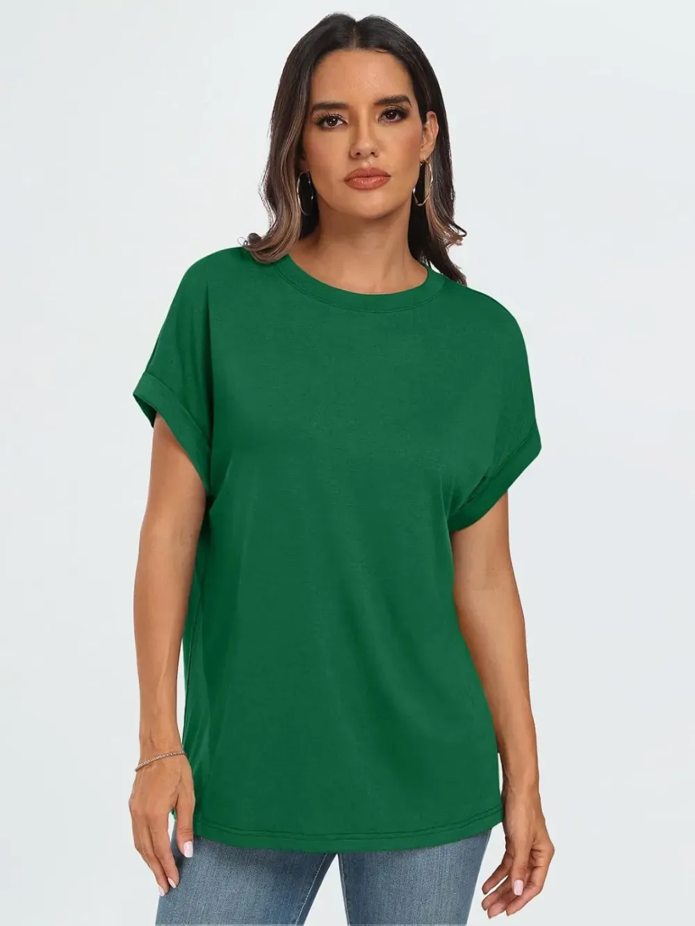 AUTOMET Women Tops Casual Basic T Shirts Loose Fit Crewneck Short Sleeve Summer Outfits
