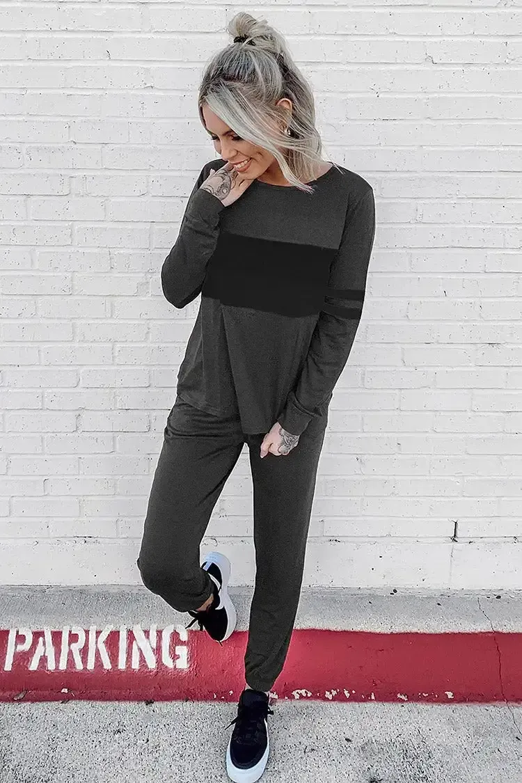Women 2 Piece Long Sleeve Tracksuit with Long Pants