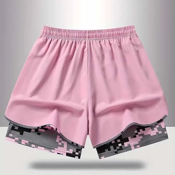 Workout Shorts Women Drawstring High Waist Running Short Pants Quick Dry Gym Athletic Board Clothes with Pockets