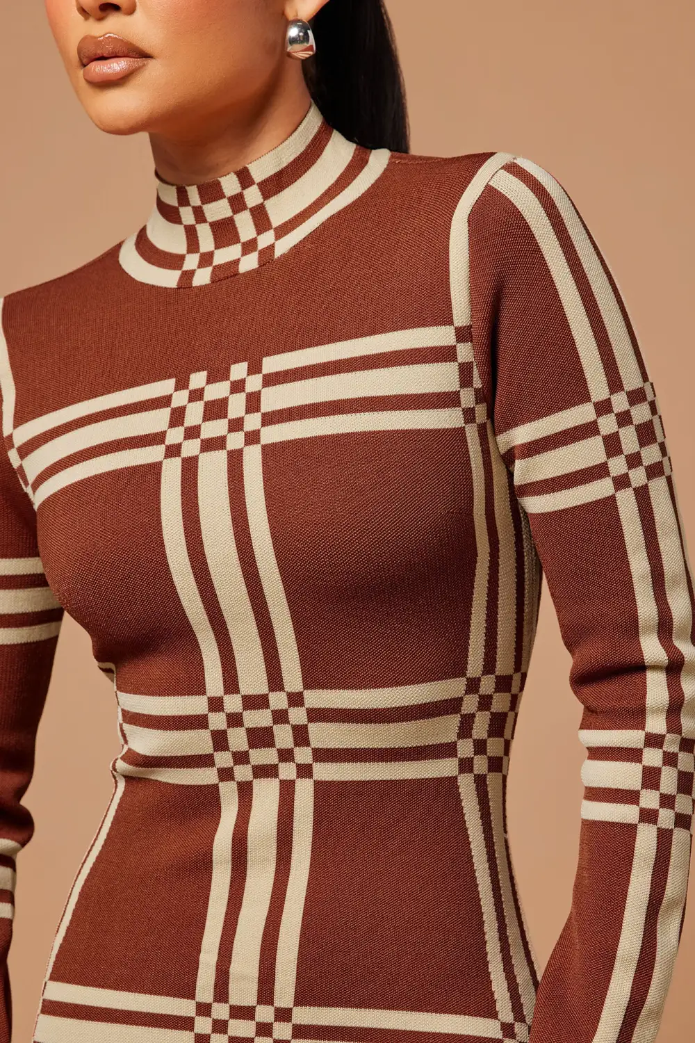 Claudia Knit Maxi Dress - Cognac
