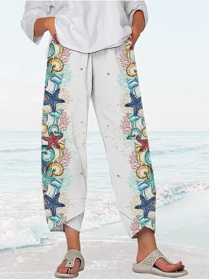 Linen Cotton Marine Lounge Pants