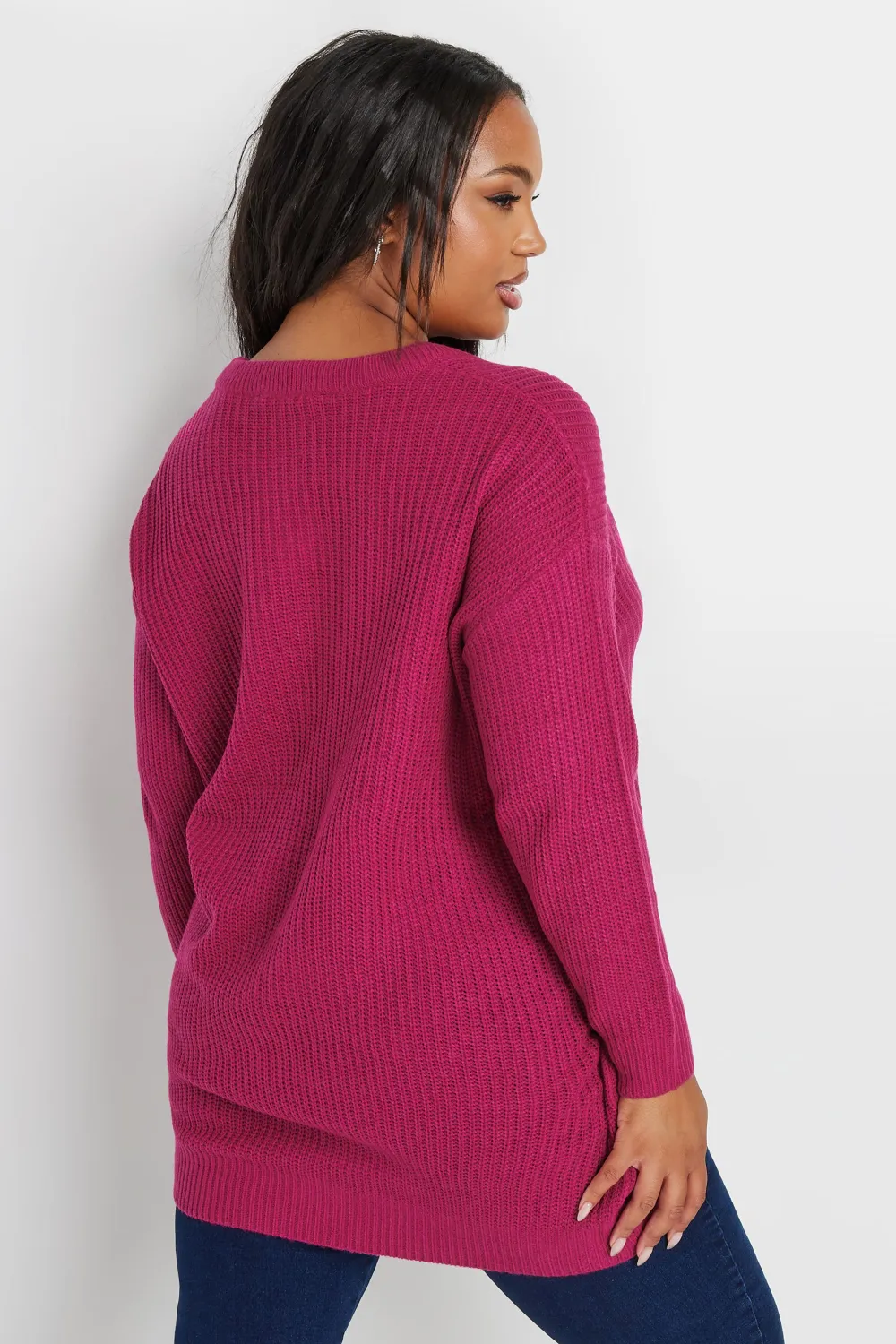 YOURS Curve Pink Essential Knitted Jumper