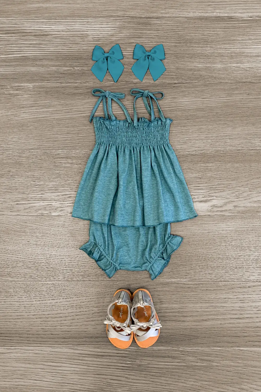 Tie Shoulder Baby Short Set