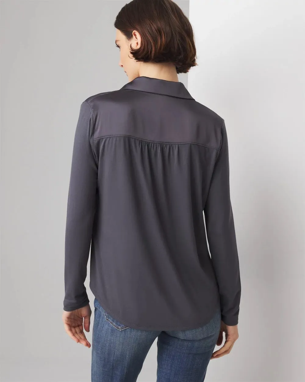 Woven Front Tee