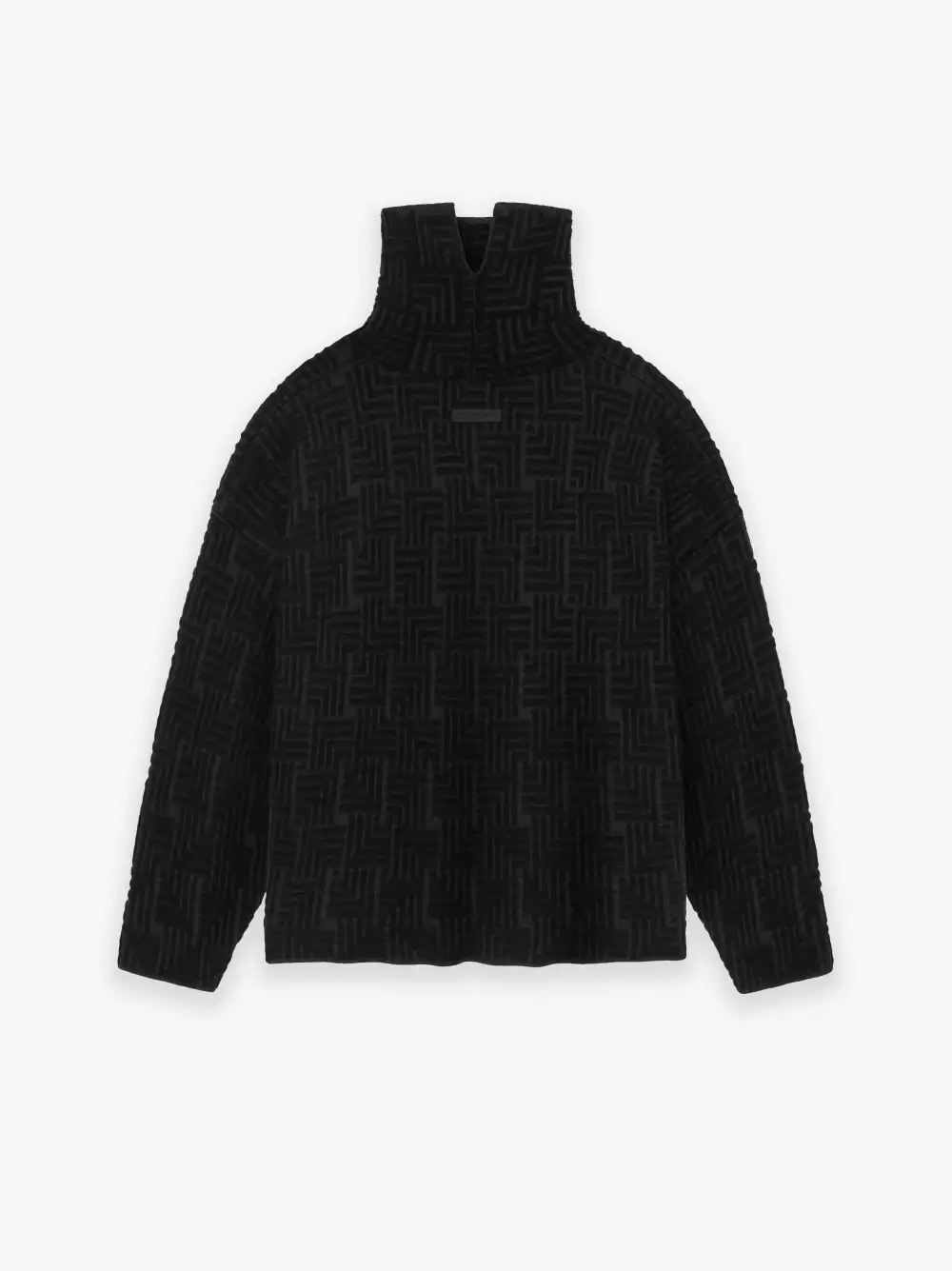 Wool Jacquard High Neck Sweater