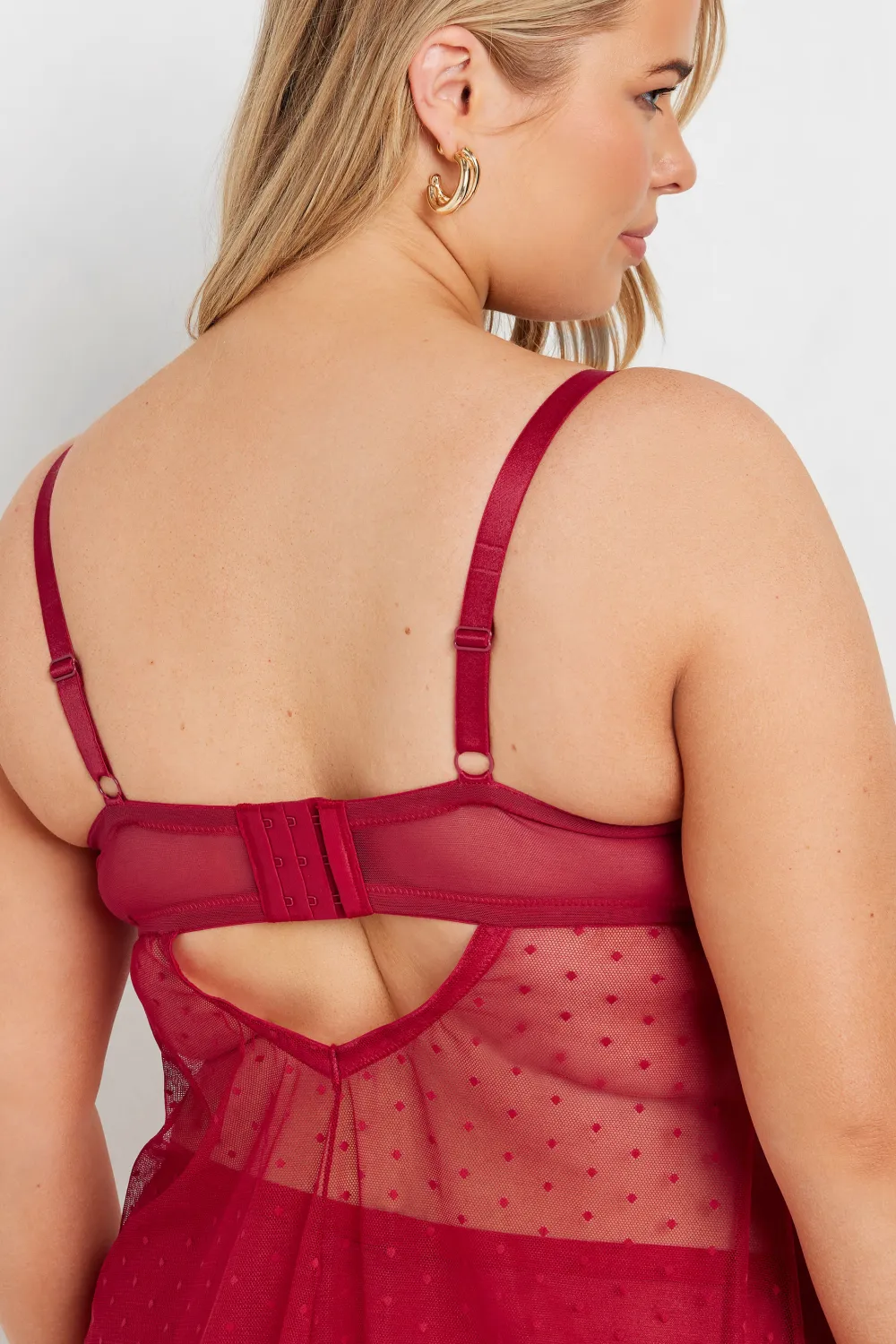 YOURS Curve Red Novelty Santa Underwired Babydoll