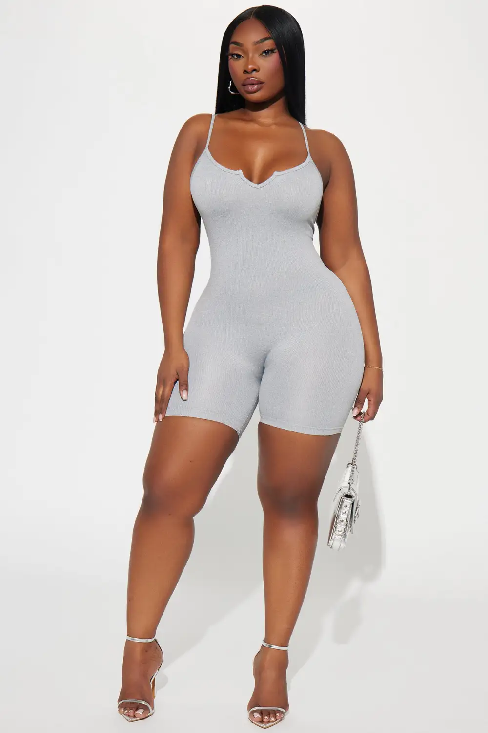 Indie Seamless Romper - Heather Grey
