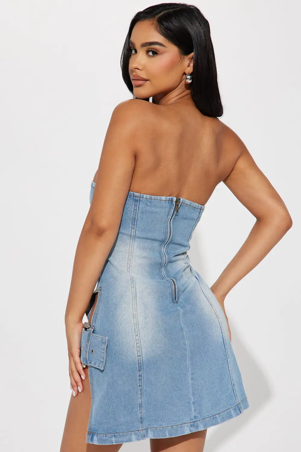 Dallas Denim Mini Dress - Denim
