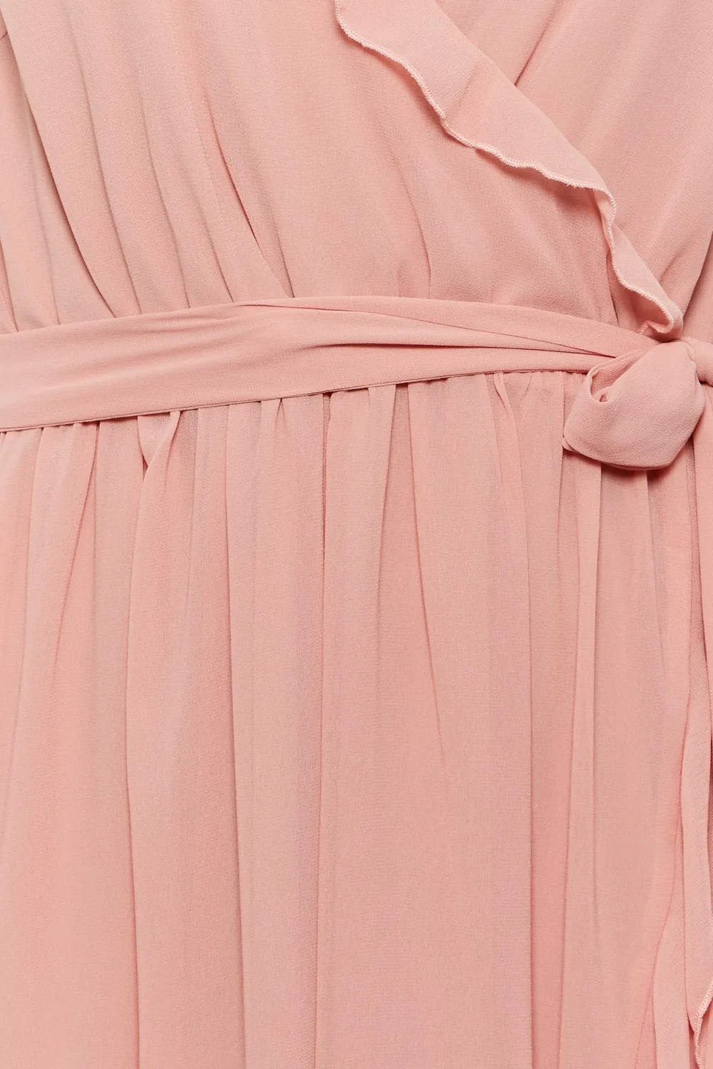 YOURS LONDON Curve Pink Ruffle Wrap Dress