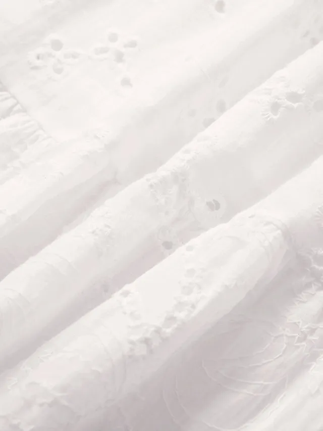 Women‘s Party Dress Casual Dress Lace Dress Mini Dress White Beige 3/4 Length Sleeve Embroidery Ruched Summer Spring Fall V Neck Fashion Wedding Summer Dress Office 2023 S M L XL 2XL 3XL