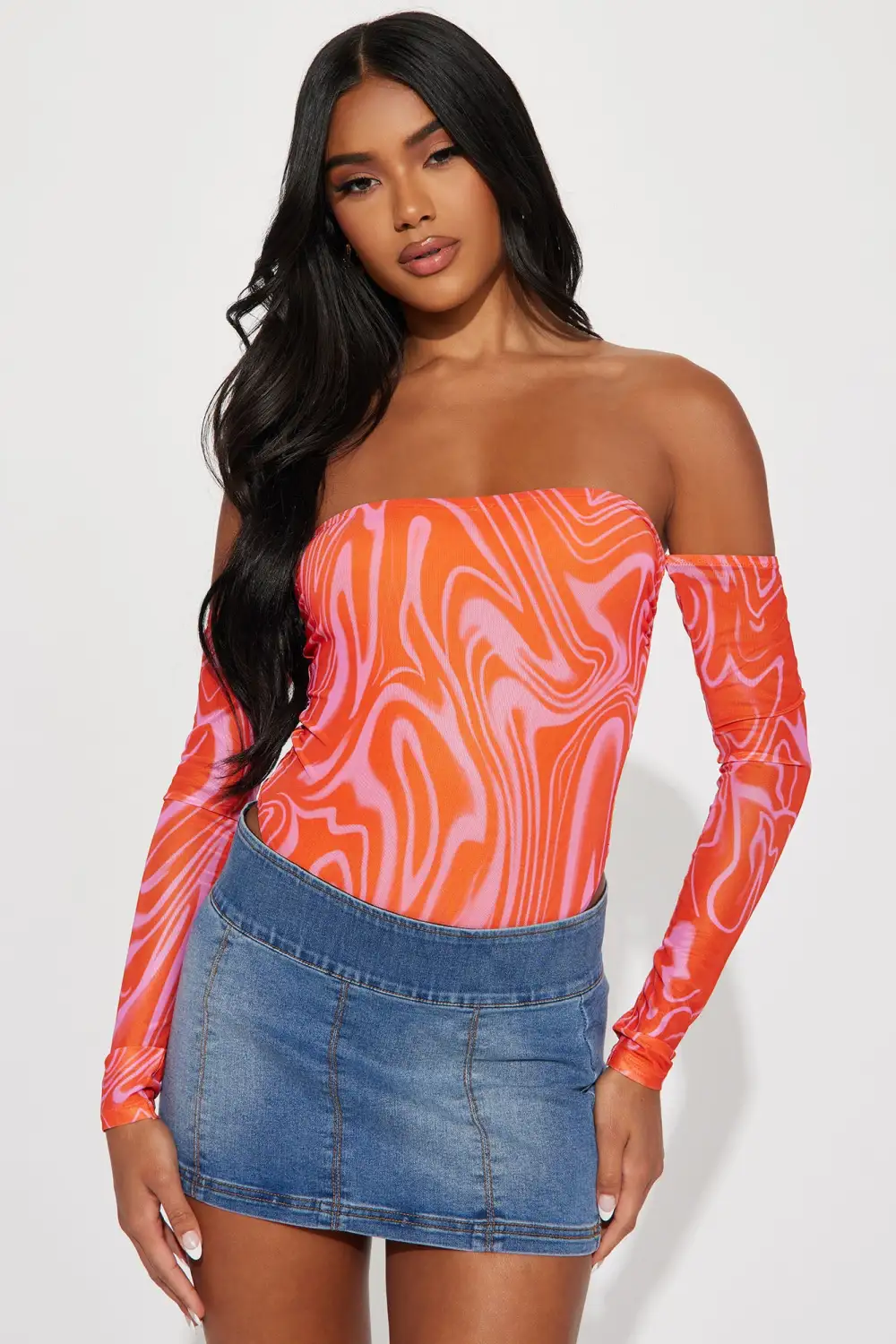 Radiate Love Bodysuit - Orange/combo