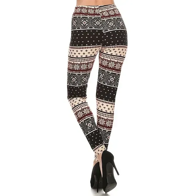 Santa Claus Leggings Jogger Pants Women's Christmas Christmas Christmas Eve Adults' Christmas New Year Eve Polyester Lycra Spandex Pants