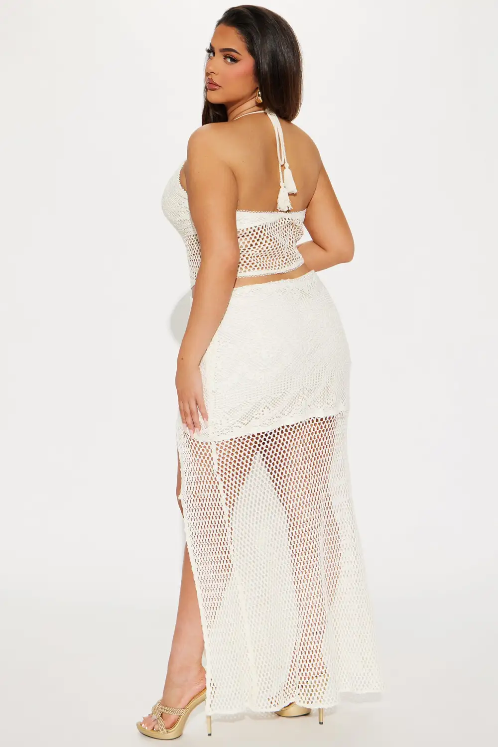 Sea Side Crochet Skirt Set - Ivory