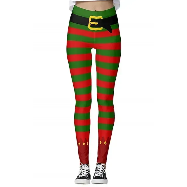 Santa Claus Leggings Jogger Pants Women's Christmas Christmas Christmas Eve Adults' Christmas New Year Eve Polyester Lycra Spandex Pants