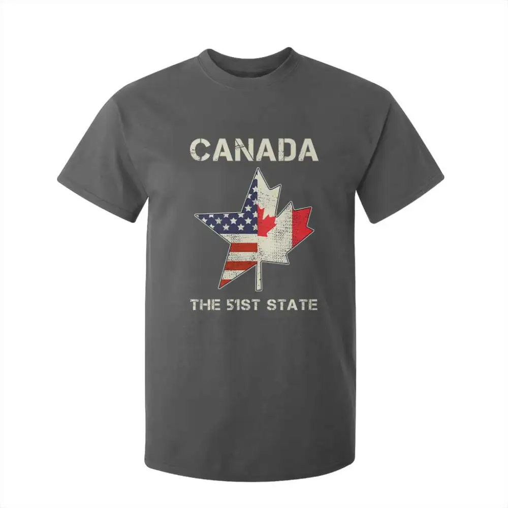 Canada The 51st State T Shirt For Kid Maple Canadian American Flag TS09