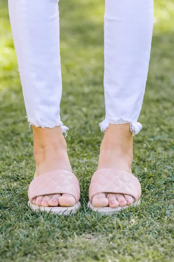 See Ya Later Nude Brown Slide Sandals